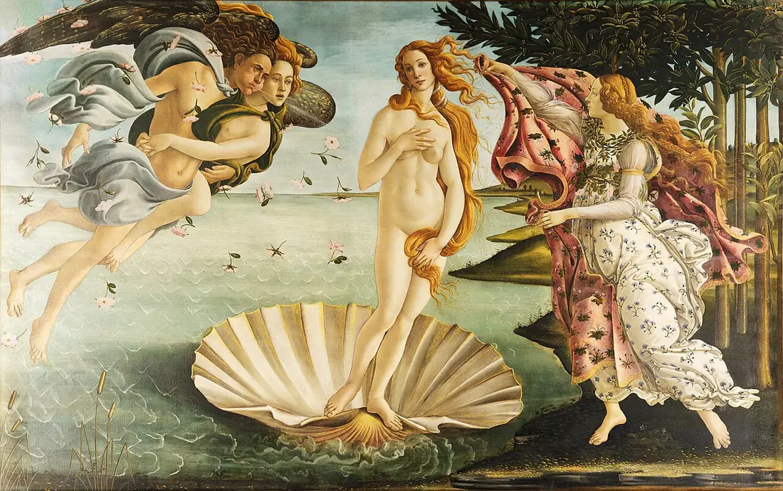Sandro Botičeli, Rođenje Venere, oko 1485, Galerija Ufici, Firenca